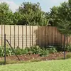 vidaXL Clôture en treillis métallique et ancrage anthracite 1,1x10 m