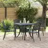 vidaXL Chaises De Jardin Vidaxl 4 Pcs Empilables En Acier Anthracite