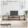 vidaXL Meuble TV chêne fumé 201x35x45 cm bois d'ingénierie et fer