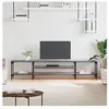 vidaXL Meuble TV sonoma gris 201x35x45 cm bois d'ingénierie et fer