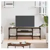 vidaXL Meuble TV chêne marron 121x35x45 cm bois d'ingénierie et fer