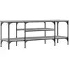 vidaXL Meuble TV sonoma gris 161x35x45 cm bois d'ingénierie et fer