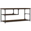vidaXL Meuble TV chêne marron 103x38x46,5cm bois d'ingénierie et acier