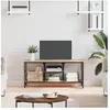 vidaXL Meuble TV chêne sonoma 100x35x45 cm bois d'ingénierie et fer