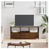 vidaXL Meuble TV chêne marron 102x33x45 cm bois d'ingénierie et fer