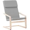 vidaXL Chaise de relaxation Gris clair Tissu
