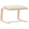vidaXL Repose-pied Crème 51x41x40 cm Tissu