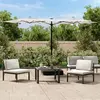 vidaXL Vidaxl Parasol De Jardin À Double Tête Blanc Sable 316x240 Cm