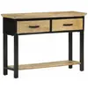 vidaXL Table console 110x30x75 cm bois de manguier massif brut