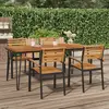 vidaXL Table de jardin avec pieds épingle à cheveux 180x90x75 acacia