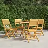 vidaXL Chaises de jardin pliantes 4 pcs 47x62x90 cm bois massif teck