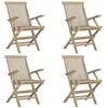 vidaXL Chaises de jardin pliantes 4 pcs gris 56x61x89 cm bois de teck