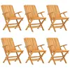 vidaXL Chaises de jardin pliantes 6 pcs 61x67x90 cm bois massif teck