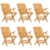 vidaXL Chaises de jardin pliantes 8 pcs 61x67x90 cm bois massif teck