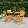 vidaXL Ensemble à manger de jardin 5 pcs Bois de teck massif