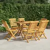 vidaXL Ensemble à manger de jardin 7 pcs Bois de teck solide