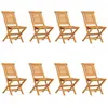 vidaXL Chaises de jardin pliantes 8 pcs 47x63x90 cm bois massif teck