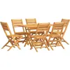 vidaXL Ensemble à manger de jardin 7 pcs Bois de teck solide