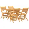 vidaXL Ensemble à manger de jardin 5 pcs Bois de teck massif