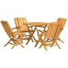 vidaXL Ensemble à manger de jardin 5 pcs Bois de teck massif