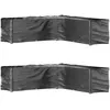 vidaXL Housses de salon de jardin en forme de L 2 pcs 20 oeillets
