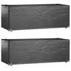 vidaXL Housses salon de jardin 2pcs 8oeillets 192x82x65cm rectangulaire