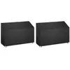 vidaXL Housses de banc de jardin 2 pcs 8 oeillets 190x70x70/88 cm PE
