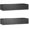 vidaXL Housses pour chaise longue 2 pcs 12 oeillets 205x75x40 cm PE