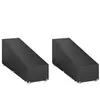 vidaXL Housses pour chaise longue 2 pcs 12 oeillets 205x75x40/70 cm PE