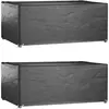 vidaXL Housses salon de jardin2pcs 8oeillets 180x122x75cm rectangulaire