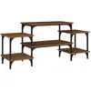 vidaXL Meuble TV Chêne marron 117x35x52 cm Bois d'ingénierie