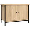 vidaXL Meuble TV avec portes chêne sonoma 60x35x45cm bois d'ingénierie