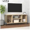 vidaXL Meuble TV chêne sonoma 102x35x45 cm bois d'ingénierie 826286