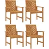 vidaXL Chaises à dîner de jardin 4 pcs bois massif d'acacia