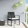 vidaXL Chaises à manger de jardin lot de 2 noir rotin PP