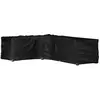 vidaXL Housse de salon de jardin en forme de L 18 oeillets 220x285x80cm