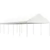 vidaXL Belvédère avec toit blanc 11,15x4,08x3,22 m polyéthylène