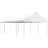 vidaXL Belvédère avec toit blanc 8,92x4,08x3,22 m polyéthylène