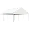 vidaXL Belvédère avec toit blanc 6,69x5,88x3,75 m polyéthylène