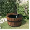 vidaXL Fontaine à eau avec pompe 28x28x34,5 cm Bois de sapin massif