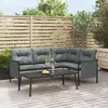 vidaXL Table basse de jardin anthracite 110x55x35 cm acier
