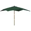 vidaXL Parasol de jardin avec mât en bois vert 300x300x273 cm