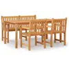 vidaXL Ensemble à manger de jardin 4 pcs Bois de teck massif