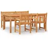 vidaXL Ensemble à manger de jardin 4 pcs Bois de teck massif