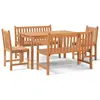 vidaXL Ensemble à manger de jardin 5pcs Bois de teck massif