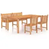 vidaXL Ensemble à manger de jardin 4 pcs Bois de teck massif