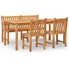 vidaXL Ensemble à manger de jardin 4 pcs Bois de teck massif