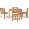vidaXL Ensemble à manger de jardin 5pcs Bois de teck massif