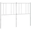 vidaXL Tête de lit métal blanc 150 cm