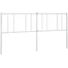 vidaXL Tête de lit métal blanc 180 cm